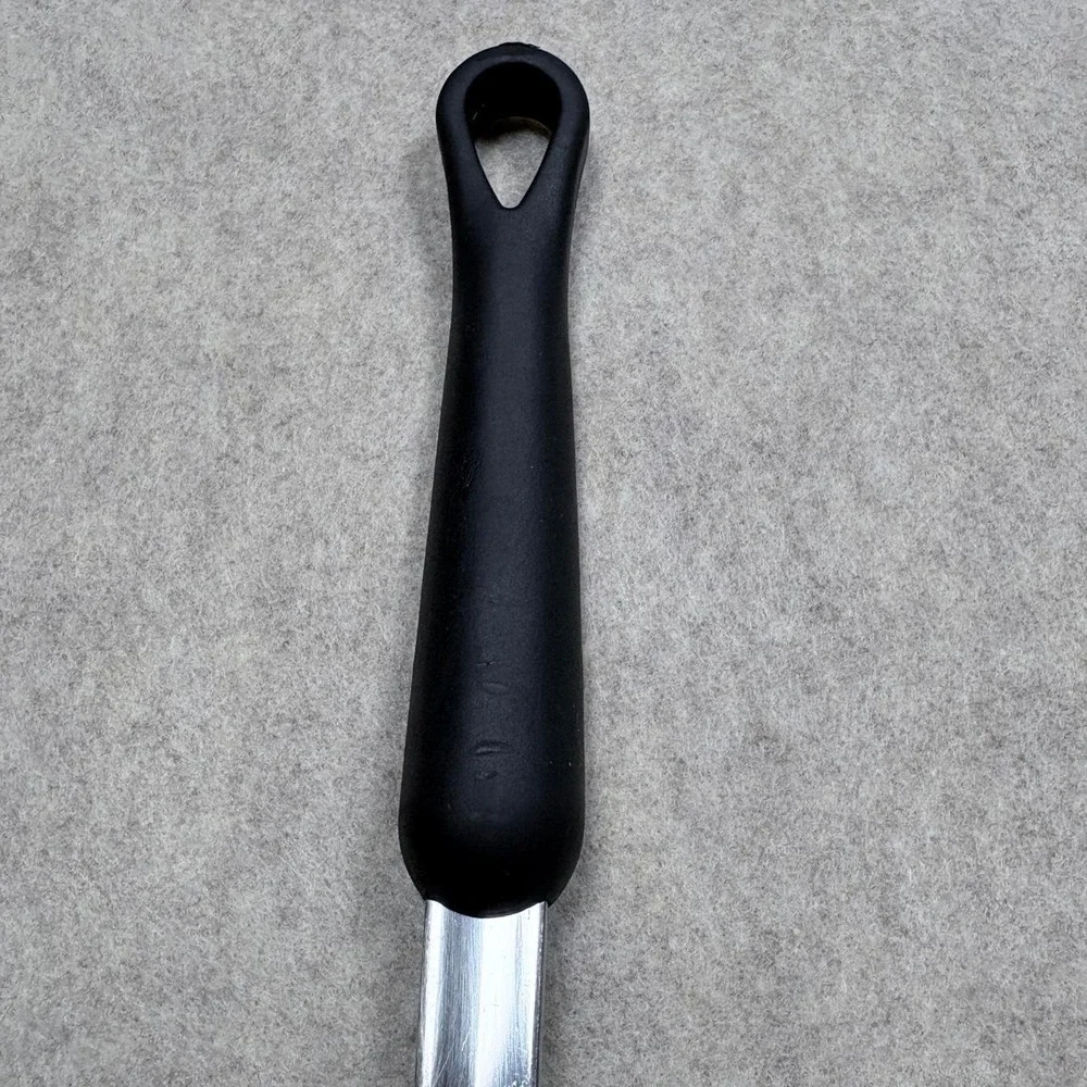 Stainless Steel Spatula Turner w/ Black Handle, Silver/Black, 13-3/4 in